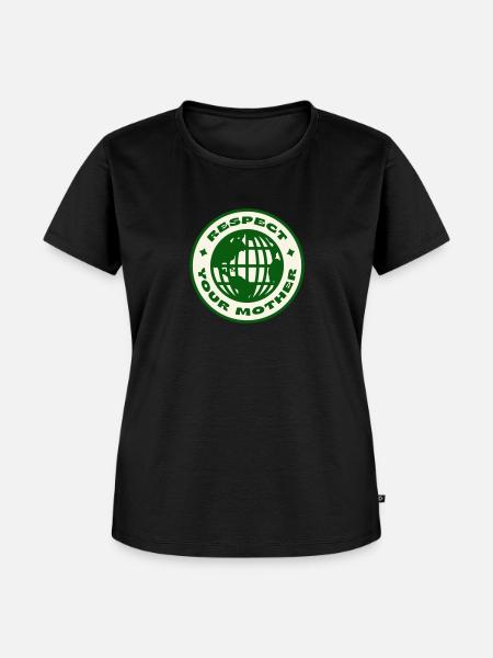 Respect Your Mother - Frauen Premium Bio T-Shirt - Schwarz