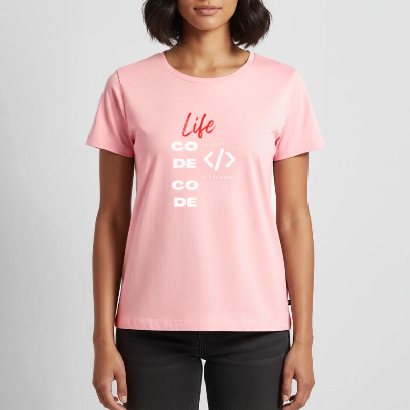 Life is short Code Programmer Tee Women's Premium Organic T-shirt