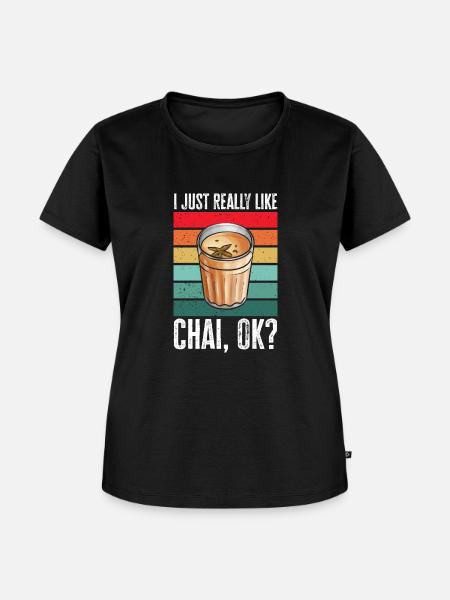 Chai Tee Masala Chai - Frauen Premium Bio T-Shirt - Schwarz