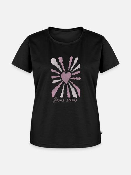 Jesus saves - Frauen Premium Bio T-Shirt - Schwarz