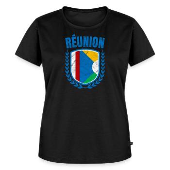 Réunion - T-shirt Premium bio Femme - noir - Devant - Selfina (174cm)