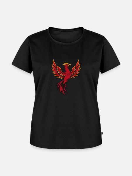 Phoenix - Feuervogel - Frauen Premium Bio T-Shirt - Schwarz