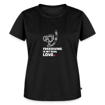 Apnée - T-shirt Premium bio Femme - noir - Devant - Selfina (174cm)