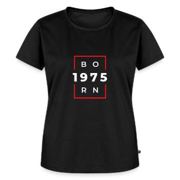 Geboren in 1975 - Vrouwen Premium Bio T-shirt - zwart - Voor - Selfina (174cm)