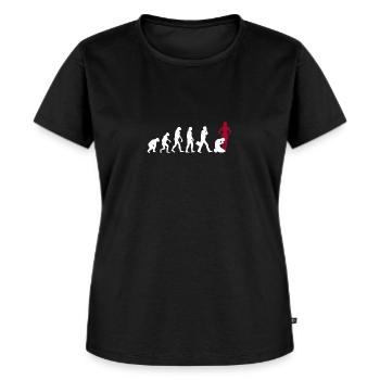 Evolution 100000 Jahre Mann - Frauen Premium Bio T-Shirt - Schwarz - Vorne - Selfina (174cm)