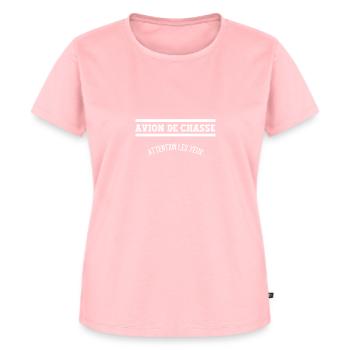 avion de chasse - T-shirt Premium bio Femme - rose - Devant - AI Model Female 172 dark (172cm)