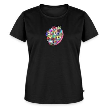 Doodle - Women's Premium Organic T-shirt - black - Front - Selfina (174cm)