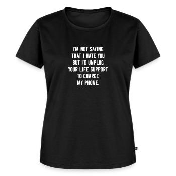 Provocation Provocatrice Provoquer - T-shirt Premium bio Femme - noir - Devant - Selfina (174cm)