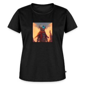 Roboter - Frauen Premium Bio T-Shirt - Schwarz - Vorne - Selfina (174cm)
