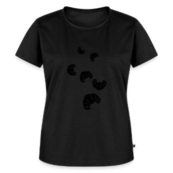 Croissant Symbol - Frauen Premium Bio T-Shirt - Schwarz - Vorne - Selfina (174cm)