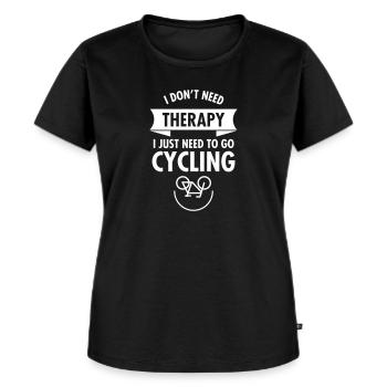 I Don't Need Therapy - I Just Need To Go Cycling - Women's Premium Organic T-shirt - black - Front - Selfina (174cm)