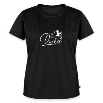 Nicht ohne meinen Dackel - Frauen Premium Bio T-Shirt - Schwarz - Vorne - Selfina (174cm)