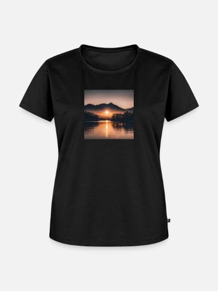 Sonnenuntergang - Frauen Premium Bio T-Shirt - Schwarz