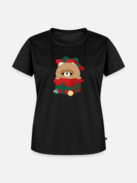 Biber Weihnachtsgeschenk - Frauen Premium Bio T-Shirt - Schwarz