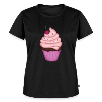 Cupcake - Women's Premium Organic T-shirt - black - Front - Selfina (174cm)