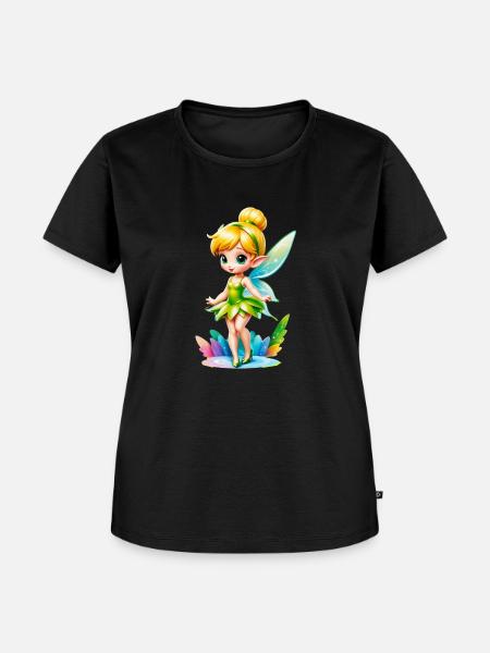 Kleine Fee 7 - Frauen Premium Bio T-Shirt - Schwarz