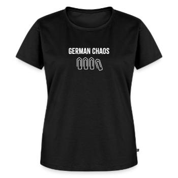 Caos alemán - Camiseta ecológica prémium para mujer - negro - delante - Selfina (174cm)
