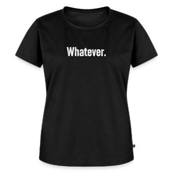 Whatever - Frauen Premium Bio T-Shirt - Schwarz - Vorne - Selfina (174cm)