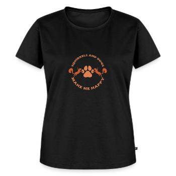 Eichhörnchen - Frauen Premium Bio T-Shirt - Schwarz - Vorne - Selfina (174cm)