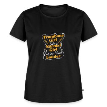Trombone trombonist - Women's Premium Organic T-shirt - black - Front - Selfina (174cm)