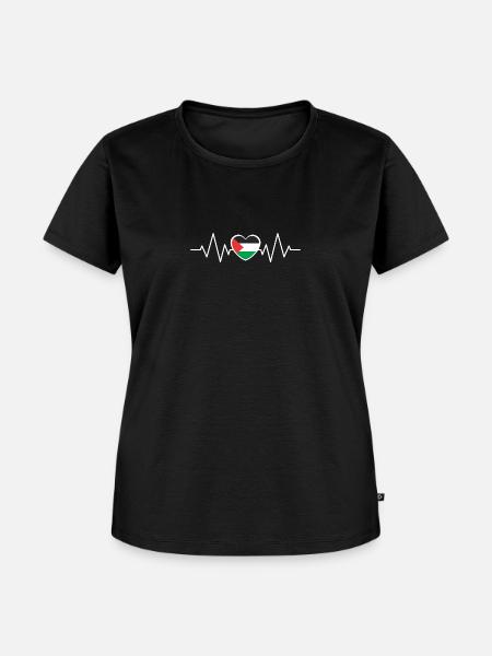 Palestine Pulse - Frauen Premium Bio T-Shirt - Schwarz