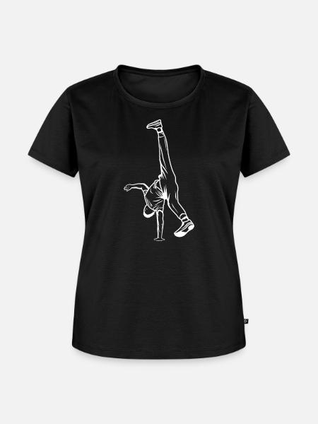 B Boy Zeichnung - Frauen Premium Bio T-Shirt - Schwarz