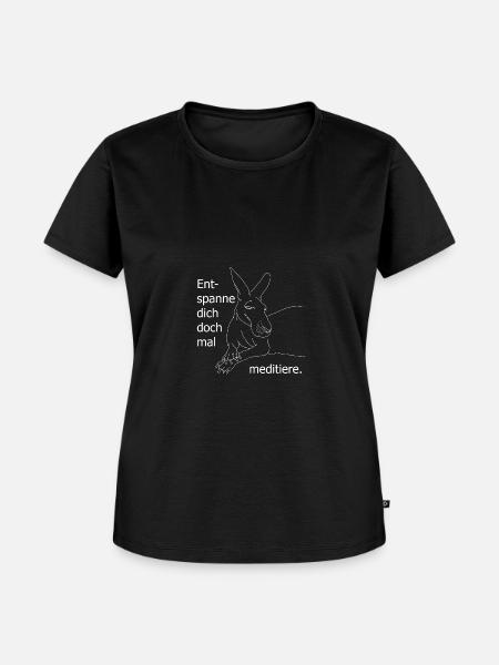 Känguru Entspannung - Frauen Premium Bio T-Shirt - Schwarz