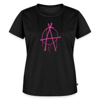 Anarchy - Frauen Premium Bio T-Shirt - Schwarz - Vorne - Selfina (174cm)