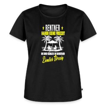 Rente Ruhestand Rentner Geschenk - Frauen Premium Bio T-Shirt - Schwarz - Vorne - Selfina (174cm)