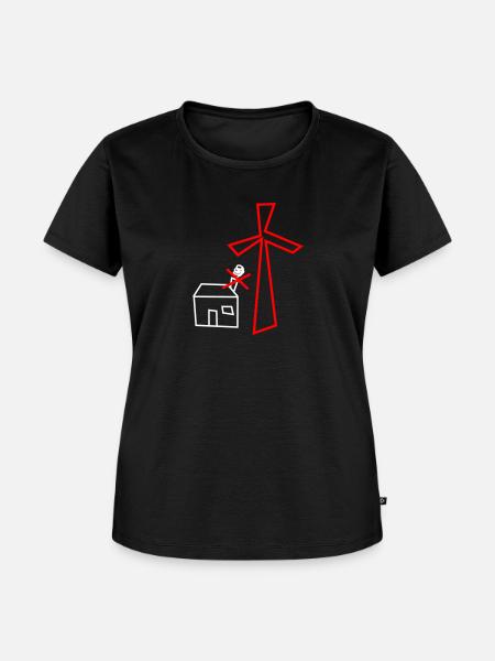 Windkraft - Frauen Premium Bio T-Shirt - Schwarz