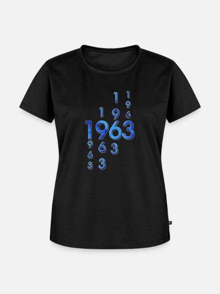 1963 Jahr - Frauen Premium Bio T-Shirt - Schwarz