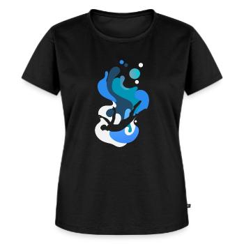Brustschwimmen Schwimmen Schnorcheln - Frauen Premium Bio T-Shirt - Schwarz - Vorne - Selfina (174cm)