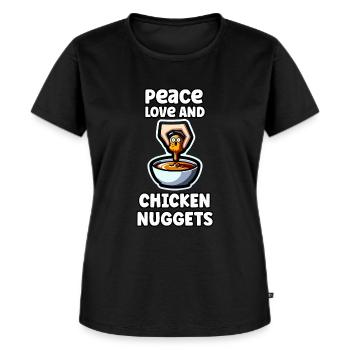 Chicken Nuggets Quote Chicken Quote - Women's Premium Organic T-shirt - black - Front - Selfina (174cm)