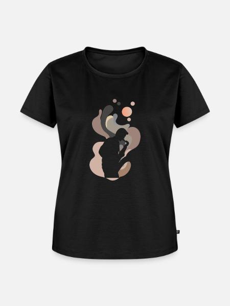 Saxophonist Orleans - Frauen Premium Bio T-Shirt - Schwarz