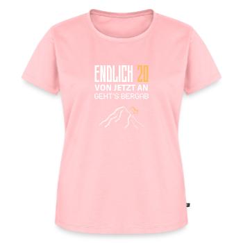 Endlich 20 20. Geburtstag Lustig - Frauen Premium Bio T-Shirt - Rosa - Vorne - AI Model Female 172 dark (172cm)