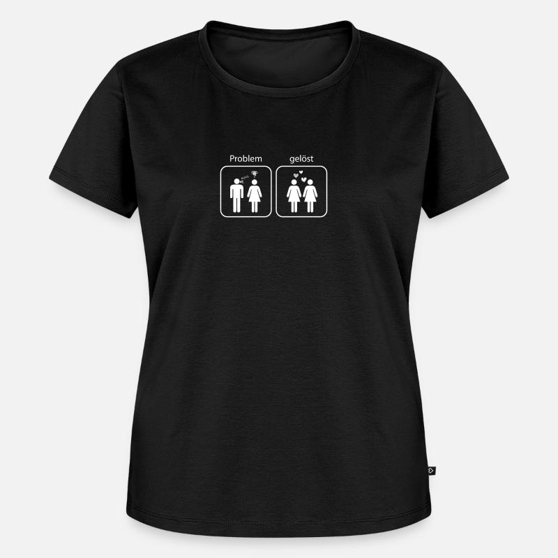 Problem gelöst - Frauen Premium Bio T-Shirt - Schwarz