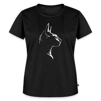 Sphynx Gato Gatos Silueta Wilsigns - Camiseta ecológica prémium para mujer - negro - delante - Selfina (174cm)