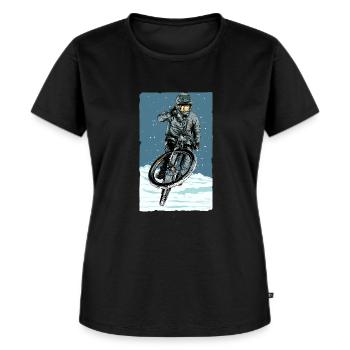 Winter shred MTB - Women's Premium Organic T-shirt - black - Front - Selfina (174cm)