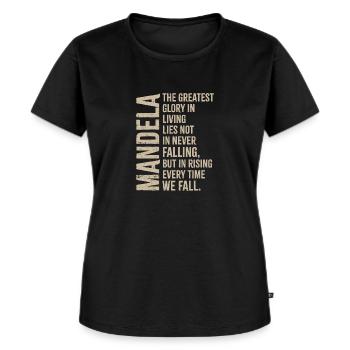 La plus grande gloire - Mandela - T-shirt Premium bio Femme - noir - Devant - Selfina (174cm)
