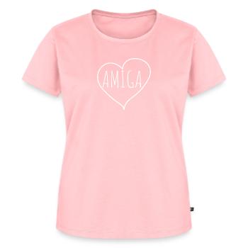 Amiga heart - T-shirt Premium bio Femme - rose - Devant - AI Model Female 172 dark (172cm)