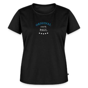 Original 100% Paul, Geschenk, Namen - Frauen Premium Bio T-Shirt - Schwarz - Vorne - Selfina (174cm)