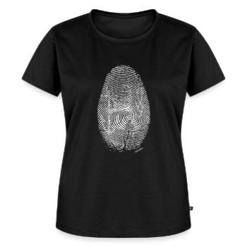 Fingerprint Düsseldorf Eishockey Löwe weiß Spread - Frauen Premium Bio T-Shirt - Schwarz - Vorne - Selfina (174cm)