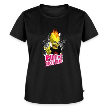 Punk's not dead - Women's Premium Organic T-shirt - black - Front - Selfina (174cm)