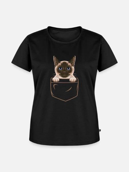 Siamkatze - Frauen Premium Bio T-Shirt - Schwarz