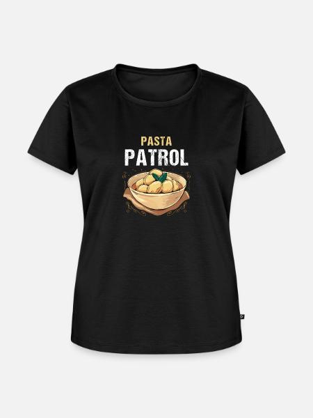 Pasta Nudeln Spaghetti Sprüche - Frauen Premium Bio T-Shirt - Schwarz