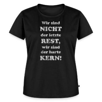 letzte Rest harte Kern Spruch lustig - Frauen Premium Bio T-Shirt - Schwarz - Vorne - Selfina (174cm)