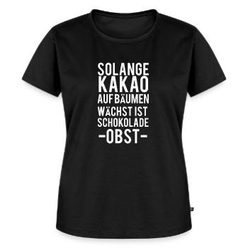 chocolat - T-shirt Premium bio Femme - noir - Devant - Selfina (174cm)