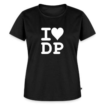I Love DP Doubleteam Naughty Girls Night Geschenk - Frauen Premium Bio T-Shirt - Schwarz - Vorne - Selfina (174cm)