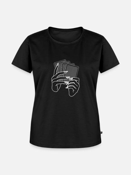 Karten - Frauen Premium Bio T-Shirt - Schwarz