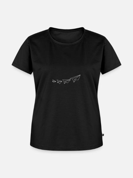 Papierflieger - Frauen Premium Bio T-Shirt - Schwarz
